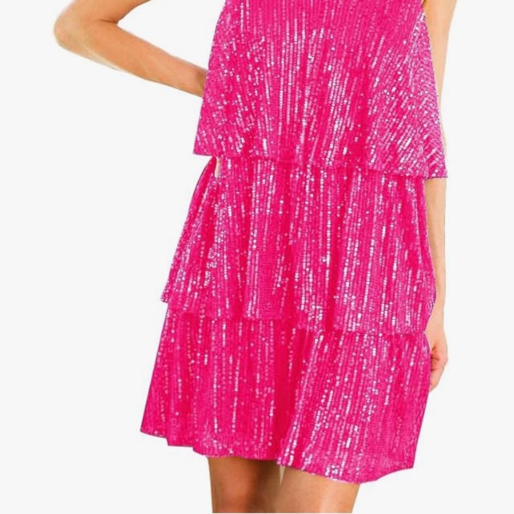 Fansi🍀Nova Pink Sequin Dress